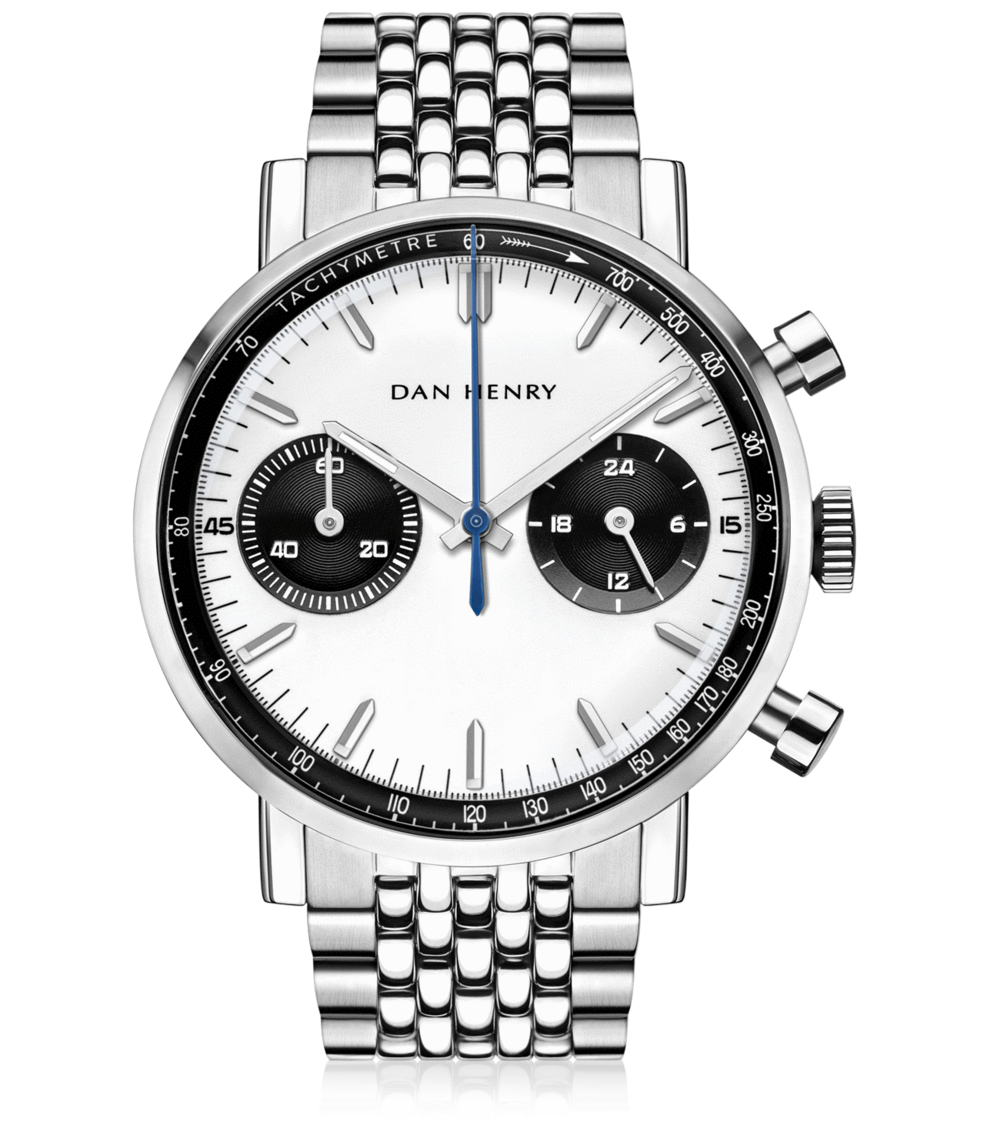 Dan Henry 1964 Gran Turismo Chronograph White Panda Bicompax